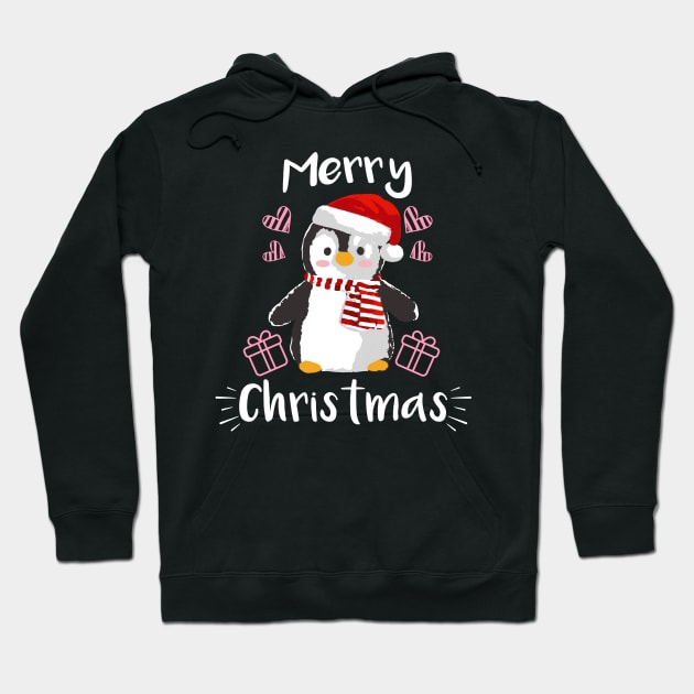 Cute Penguin Merry Christmas Hoodie by dnlribeiro88